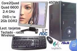 Photo : Propose à vendre Ordinateur de bureau INTEL - NUEVO PC + MONITOR : CORE 2 QUAD 6600, 2GB,500GB H