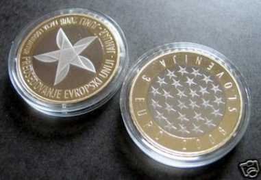 Photo : Propose à vendre 150 Euros - monnaies aux détails 3EUR COMMEMORATIVES SLOVENIE 2008
