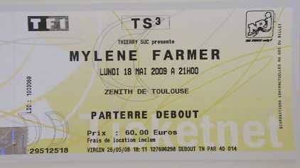 Photo : Propose à vendre Billets de concert CONCERT MYLENE FARMER - ZENITH DE TOULOUSE LUNDI 18 MAI 2009