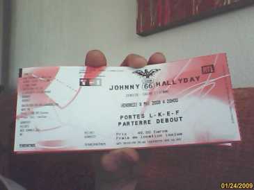Photo : Propose à vendre Billets de concert JHONNY HALLYDAY - ZENITH ST ETIENNE