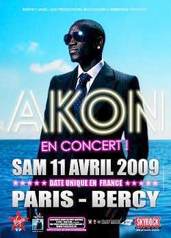 Photo : Propose à vendre Billet de concert PLACE CONCERT AKON 11 AVRIL 2009 DATE UNIQUE EN FR - PALAIS OMNISPORTS DE PARIS BERCY