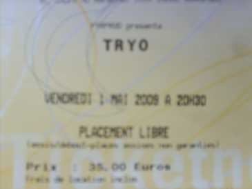 Photo : Propose à vendre Billet de concert CONCERT DE TRYO - PATINOIRE BORDEAUX