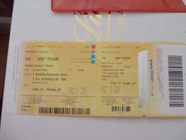 Photo : Propose à vendre Billet de concert CONCERTO U2 08/07/2009 1A FILA ARANCIO - MILANO