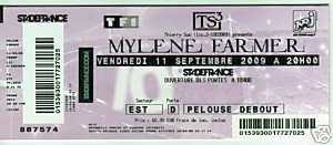 Photo : Propose à vendre Billets de concert CONCERT MYLENE FARMER - STADE DE FRANCE - PARIS