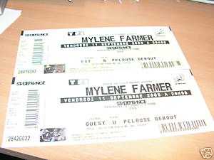Photo : Propose à vendre Billets de concert CONCERT MYLENE FARMER - STADE DE FRANCE