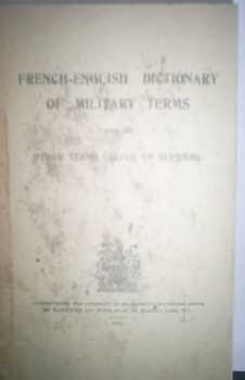 Photo : Propose à vendre Médaille / insigne / objet militaire DICTIONNAIRE DE TERMES MILITAIRES - Entre 1917 et 1939