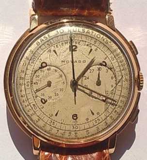 Photo : Propose à vendre Montre chronographe Homme - MOVADO - MOVADO CRONO 1943 ORO 18K