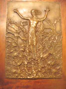Photo : Propose à vendre Bas-relief Bronze - CRISTO RISORTO DI PERICLE FAZZINI - Contemporain