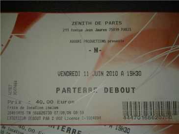 Photo : Propose à vendre Billets de concert M - ZENITH DE PARIS