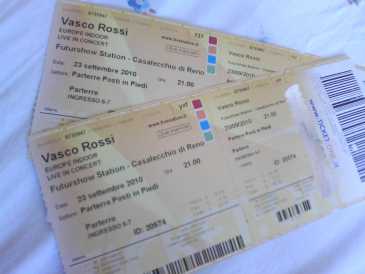 Photo : Propose à vendre Billet de concert VASCO BIGLIETTI X2 BOLOGNA 23 SETTEMBRE - CASALECCHIO DI RENO