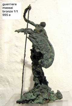 Photo : Propose à vendre Statue Bronze - GUERRIERE MASAI - Contemporain