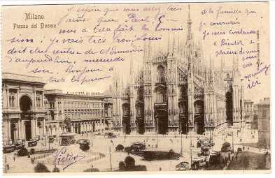Photo : Propose à vendre 2 Cartes postales oblitérées MILANO - Monuments et architecture