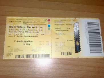 Photo : Propose à vendre Billets de concert 2 BIGLIETTI ROGER WATERS - THE WALL LIVE 5 APRILE - MILANO