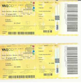 Photo : Propose à vendre Billets de concert VASCO ROSSI - MILANO - MEAZZA