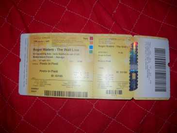 Photo : Propose à vendre Billet de concert VENDO BIGLIETTO CONCERTO ROGER WATERS 4 LUGLIO - P - MILANO (FORUM DI ASSAGO)