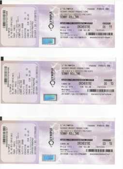 Photo : Propose à vendre Billets de concert SONNY ROLLINS - OLYMPIA PARIS