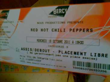 Photo : Propose à vendre Billets de concert CONCERT DES RED HOT CHILI PEPPERS - PARIS BERCY