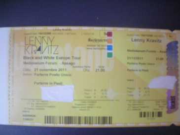 Photo : Propose à vendre Billets de concert CONCERTO LENNY KRAVITZ- PARTERRE- 21 NOV- ASSAGO ( - VIA GIUSEPPE DI VITTORIO, 6 - ASSAGO (MI)