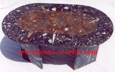 Photo : Propose à vendre Décoration TABLE EN NATURAL MARBRE FOSSILISE MARRAKECH - TABLE EN MARBRE FOSSILISE