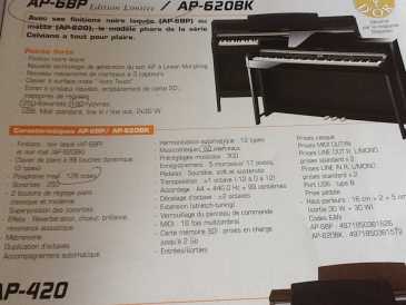 Photo : Propose à vendre Piano numérique CASIO - CASIO CELVIANO A6 BP