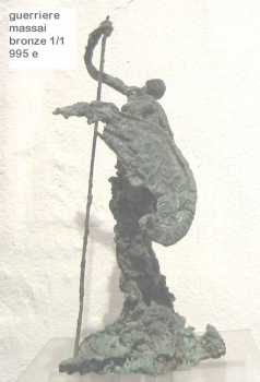 Photo : Propose à vendre Statue Bronze - GUERRIERE MASSAI - Contemporain