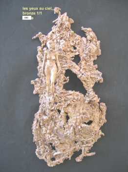 Photo : Propose à vendre Haut-relief Bronze - LES YEUX AU CIEL - Contemporain
