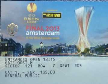 Photo : Propose à vendre Billets pour événement sportif FINAL EUROPE LEAGUE - AMSTERDAM