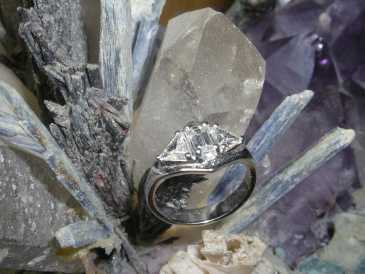 Photo : Propose à vendre Bague Avec diamant - Femme - ANILLO CON DIAMANTES - ANILLO ORO BLANCON CON DIAMANTES