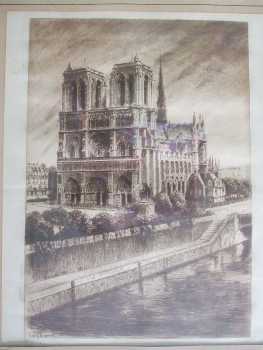 Photo : Propose à vendre Gravure NOTRE-DAME DE PARIS - XXè siècle