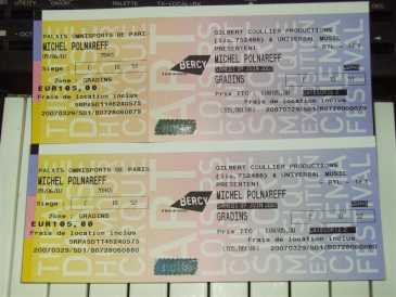 Photo : Propose à vendre Billets de concert MICHEL POLNAREFF LE 9 JUIN - PARIS BERCY