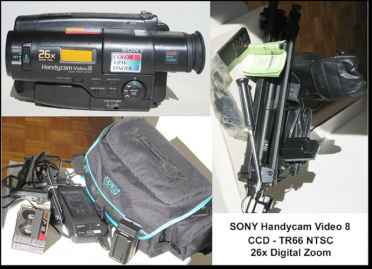 Photo : Propose à vendre Caméscope SONY HANDYCAM - SONYHANDYCAM VIDEO8 CCD-TR66 NTSC 26X +ACCESSORIES