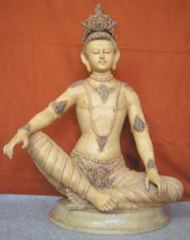 Photo : Propose à vendre Statue Marbre - INDRA BHAGWAN STATUE - Contemporain