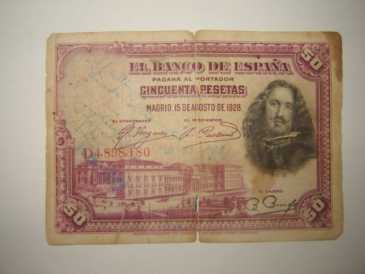 Photo : Propose à vendre Billet et bon BILLETE DE ESPANA DENOMINACION 50 PESETAS - MEXICO