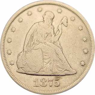 Photo : Propose à vendre Monnaie moderne MONEDA DE 1875 DE 25 CENTAVOS DE E.U.A
