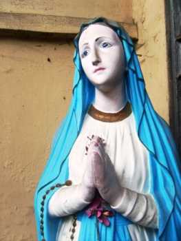 Photo : Propose à vendre Statue Plâtre - MADONNA DI LOURDES - XIXè siècle