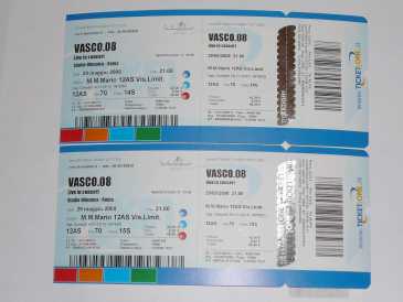 Photo : Propose à vendre Billets de concert CONCERTO VASCO 29/05/08 - STADIO OLIMPICO ROMA