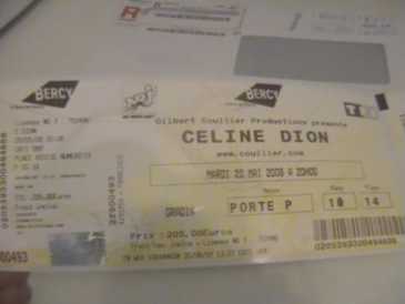 Photo : Propose à vendre Billet de concert CONCIERTO CELINE DION - BERVY PARIS