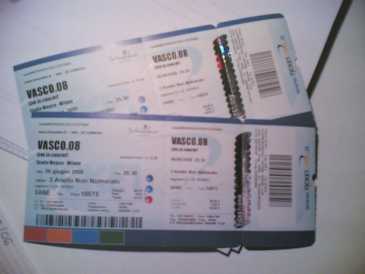 Photo : Propose à vendre Billets de concert VASCO A SAN SIRO 6 GIUGNO '08 - SAN SIRO MILANO
