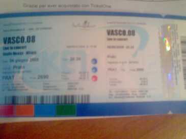 Photo : Propose à vendre Billets de concert CONCERTO VASCO ROSSI MILANO 6/6/08 - MILANO - SAN SIRO